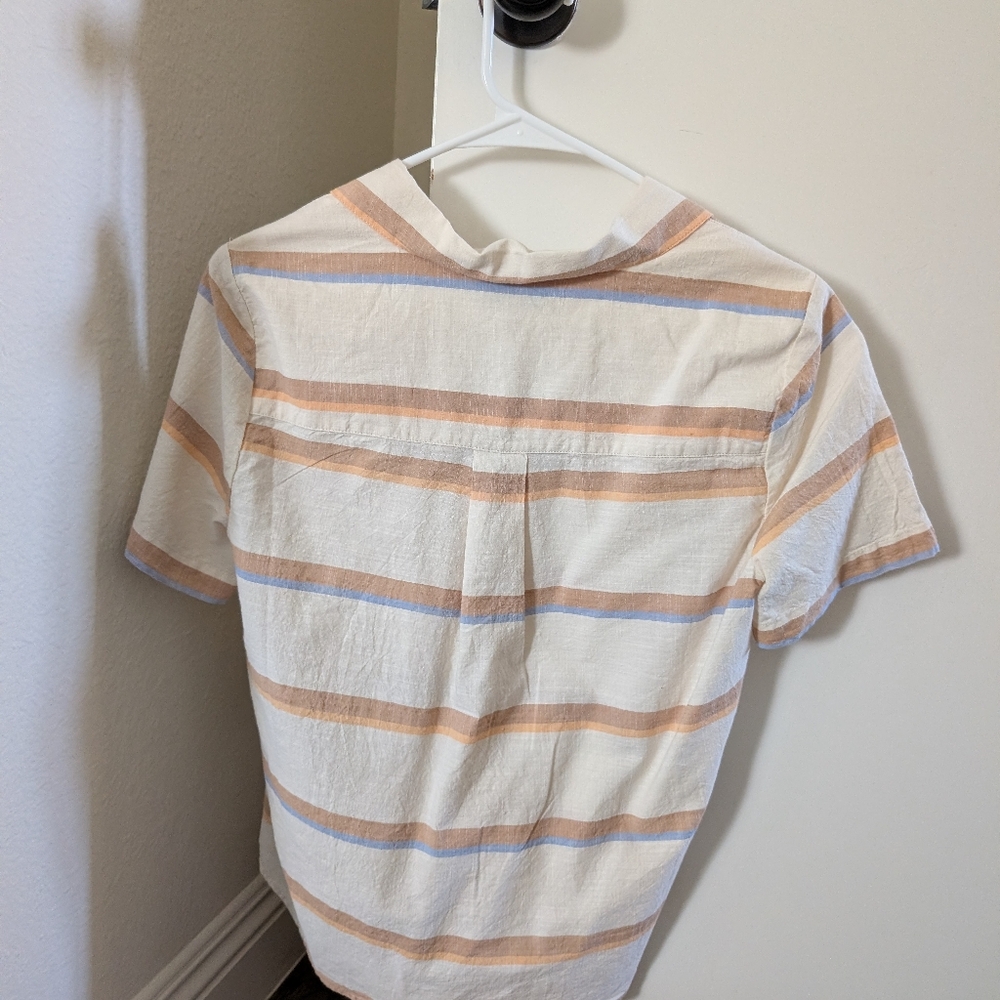 NWT Madewell Striped Camp Shirt 100% Cotton - Picture 3 of 5